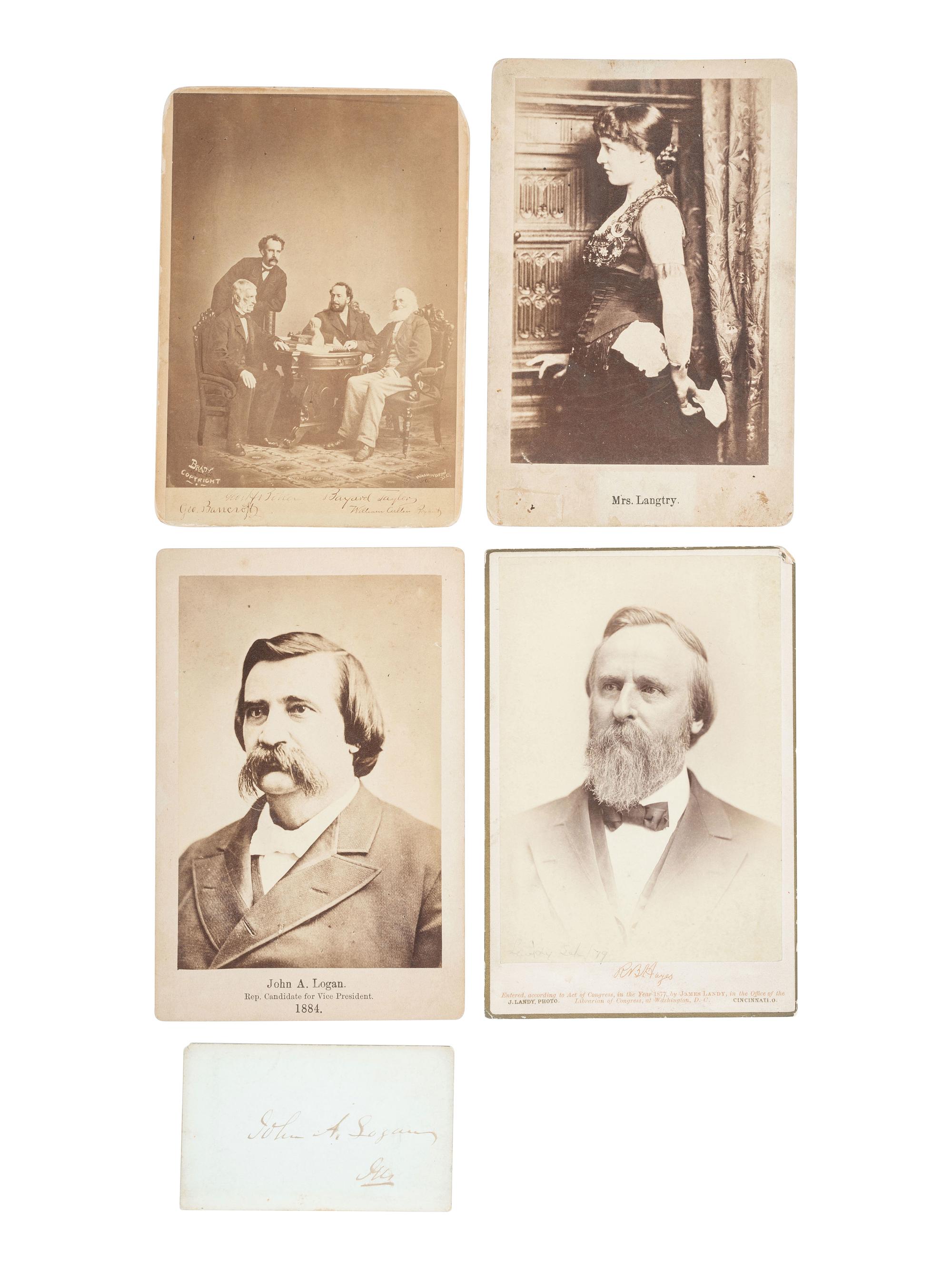 [EARLY PHOTOGRAPHY]. 20+ photographs of 19th century politicians, abolitionists, & authors.