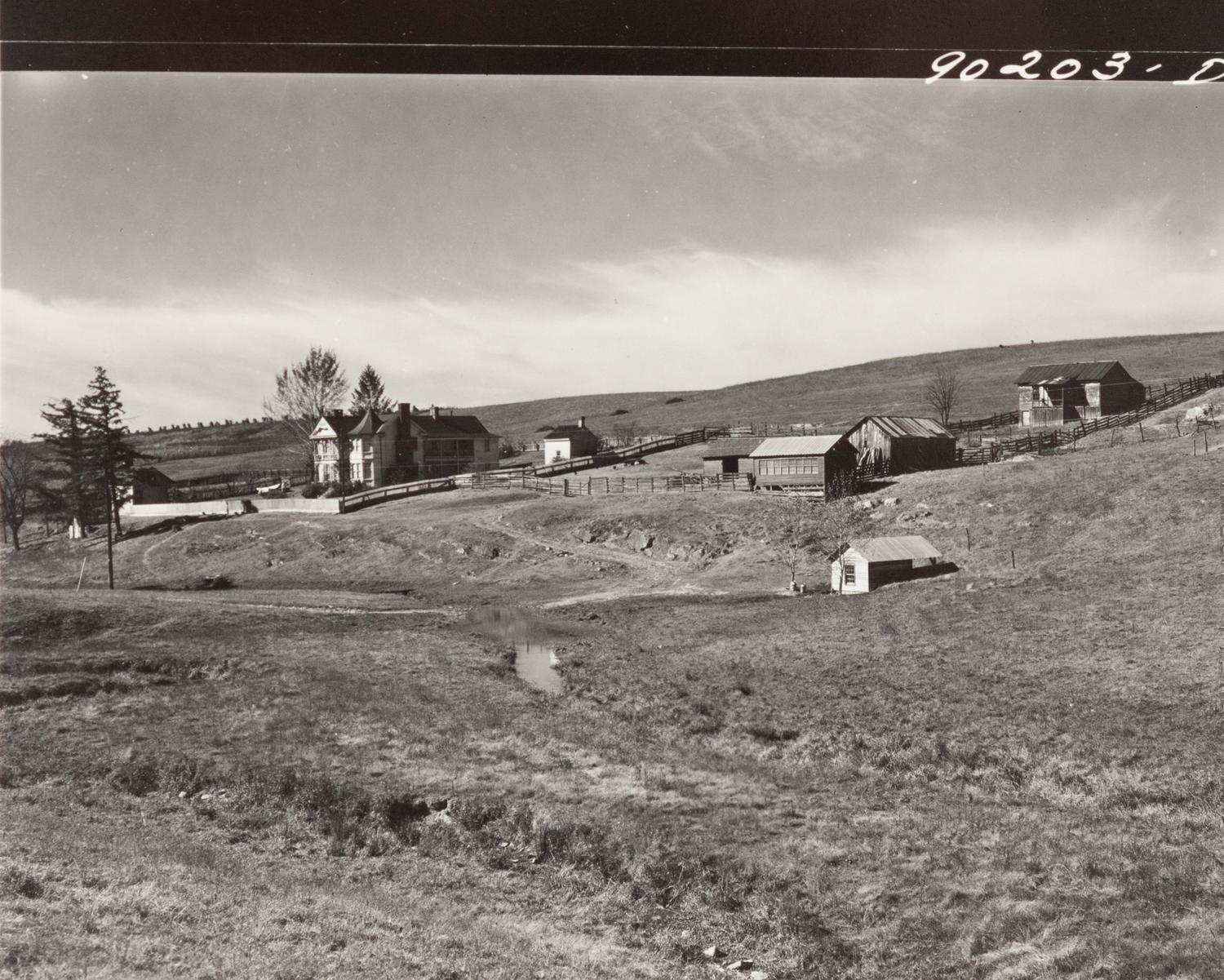 A group of five photographs ( Parishoners Peeling Tomatoes, Bardstown, KY, 1940; Breathitt County, KY, 1940; Radford, VA Farm, 1941; Riner, VA , 1941; Cattle Guard, 1941)