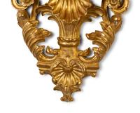 A Pair of Italian Carved Giltwood Wall Brackets