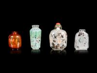 Four Chinese Inside Painted Glass Snuff Bottles