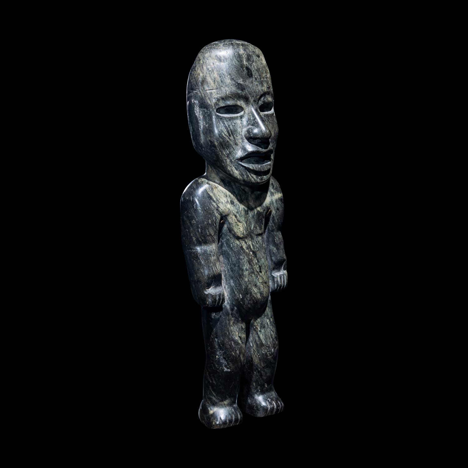 A Teotihuacan Serpentine Standing Figure