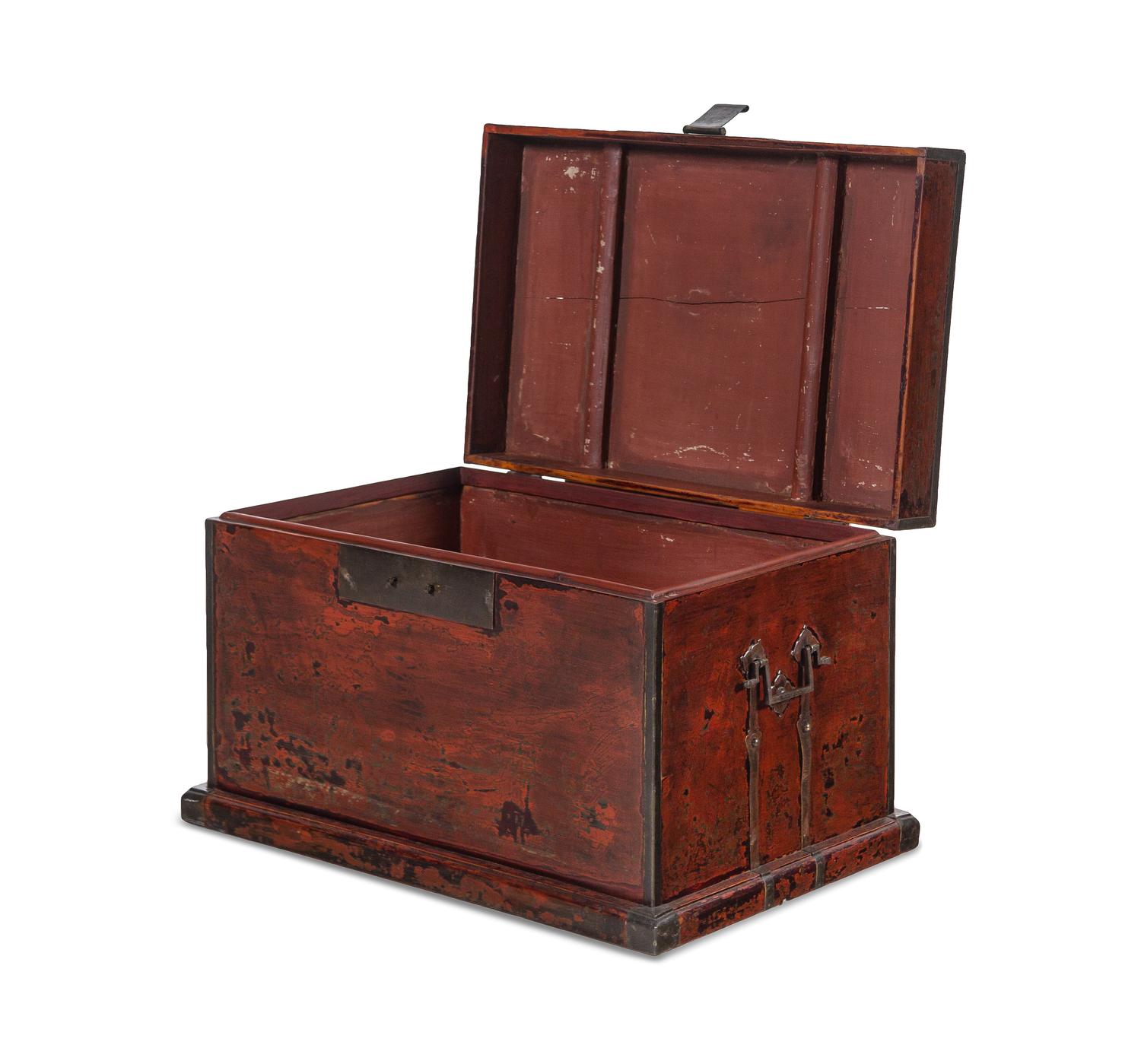 A Red Lacquered Storage Chest and Stand, Yixiang