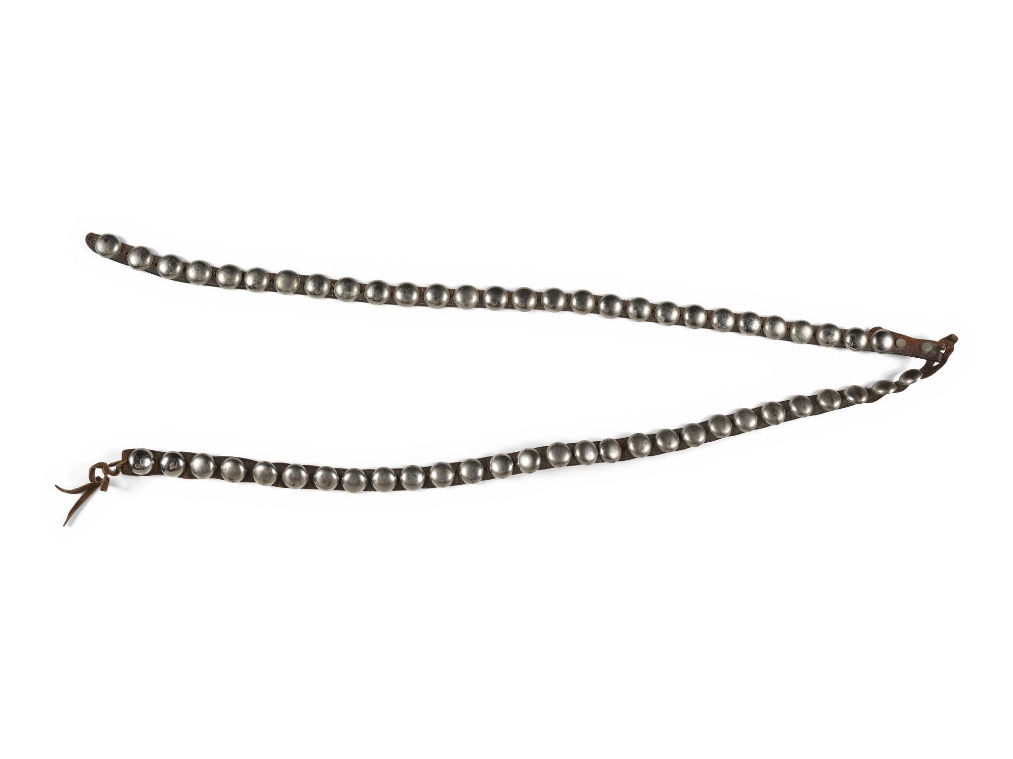 Plains Child's German Silver Concha Belt and Drop