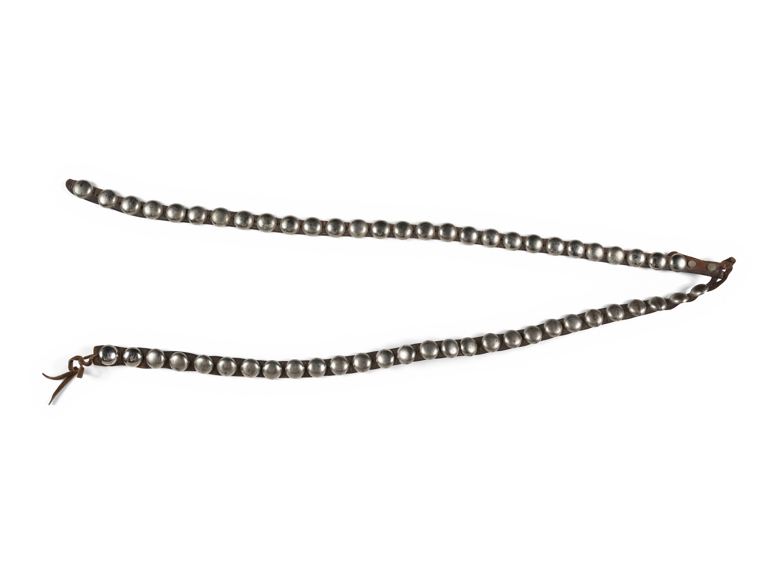 Plains Child's German Silver Concha Belt and Drop