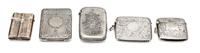 A Collection of Five Silver Vesta Cases, Various Makers, comprising a Victorian example, F.H.M., Birmingham, 1872 the case worked with