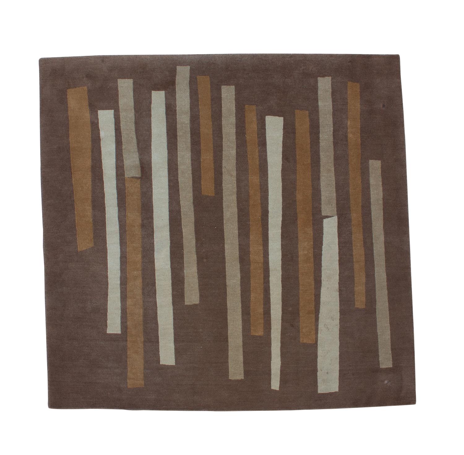 A Contemporary Wool Rug 6 feet 5 1/2 inches x 6 feet 7 1/4 inches. — JUDY ROSS