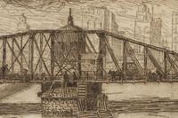 Adams St. Bridge and Untitled (Snow Scene)