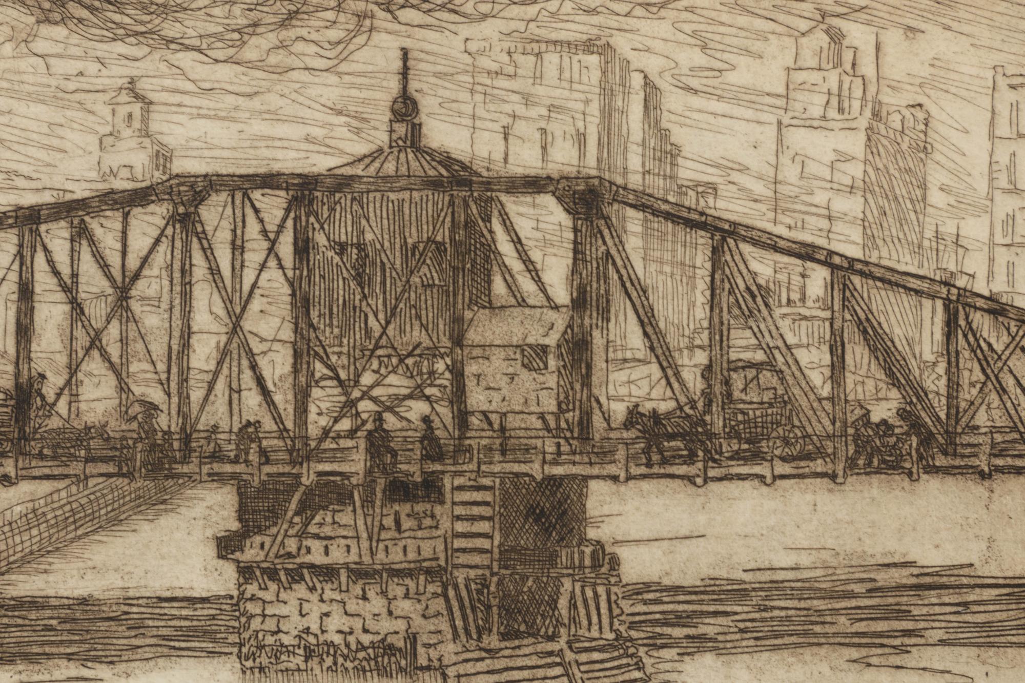 Adams St. Bridge and Untitled (Snow Scene)