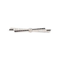 ART DECO, DIAMOND AND ONYX BOW BROOCH