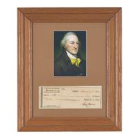 [Declaration of Independence] Clymer, George. Signed Check