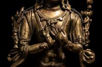 A Tibetan Gilt Bronze Seated Figure of Maitreya