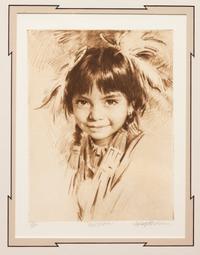 Four Prints: Blossom , edition 53/500; Sitting Eagle , edition 239/250; Raven , edition 53/500; Turning Robe , edition 239/250, together with book, The Art and Life of Harley Brown