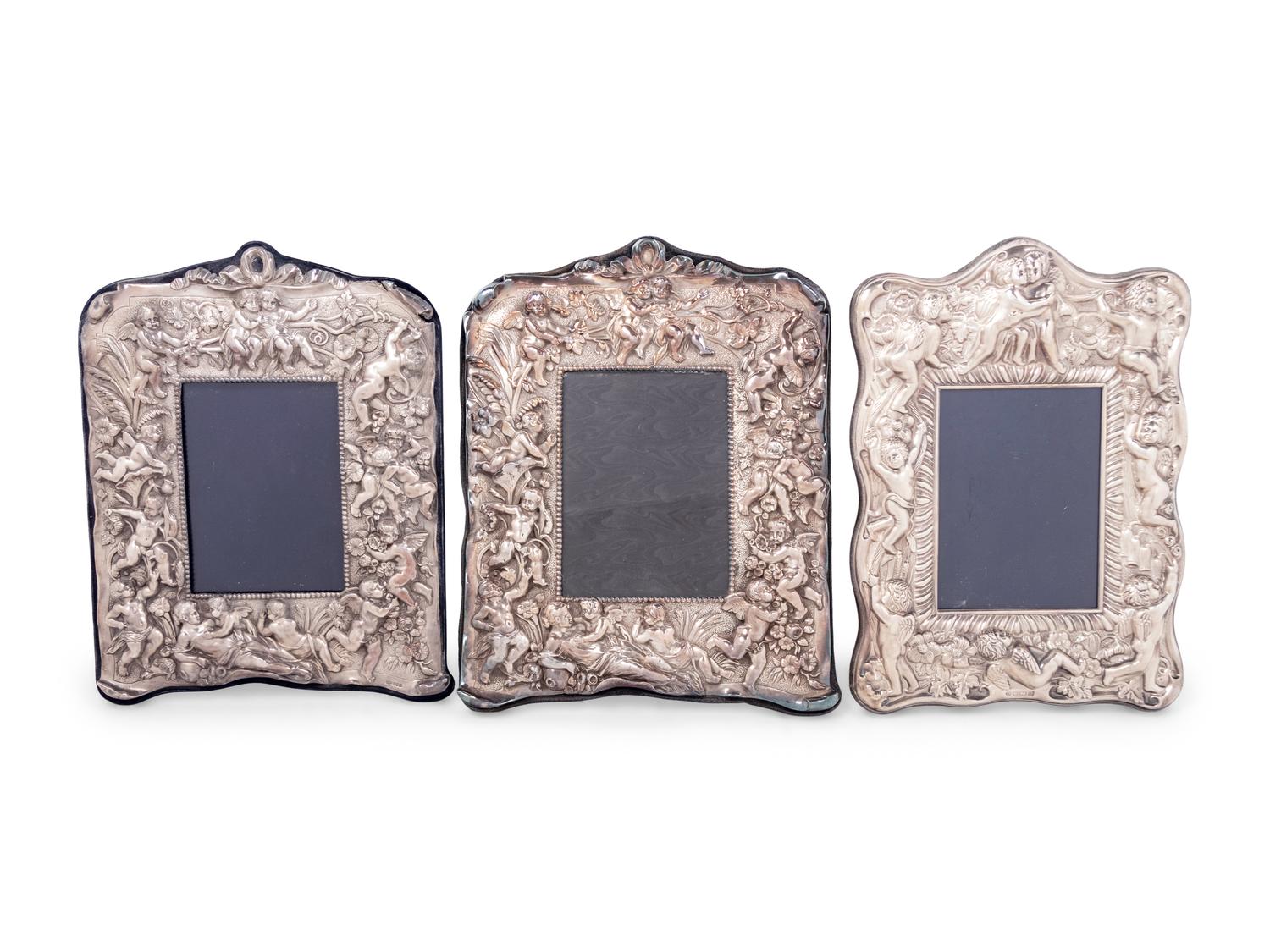 Three English Silver Picture Frames