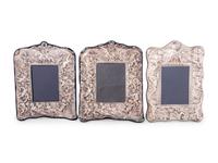 Three English Silver Picture Frames