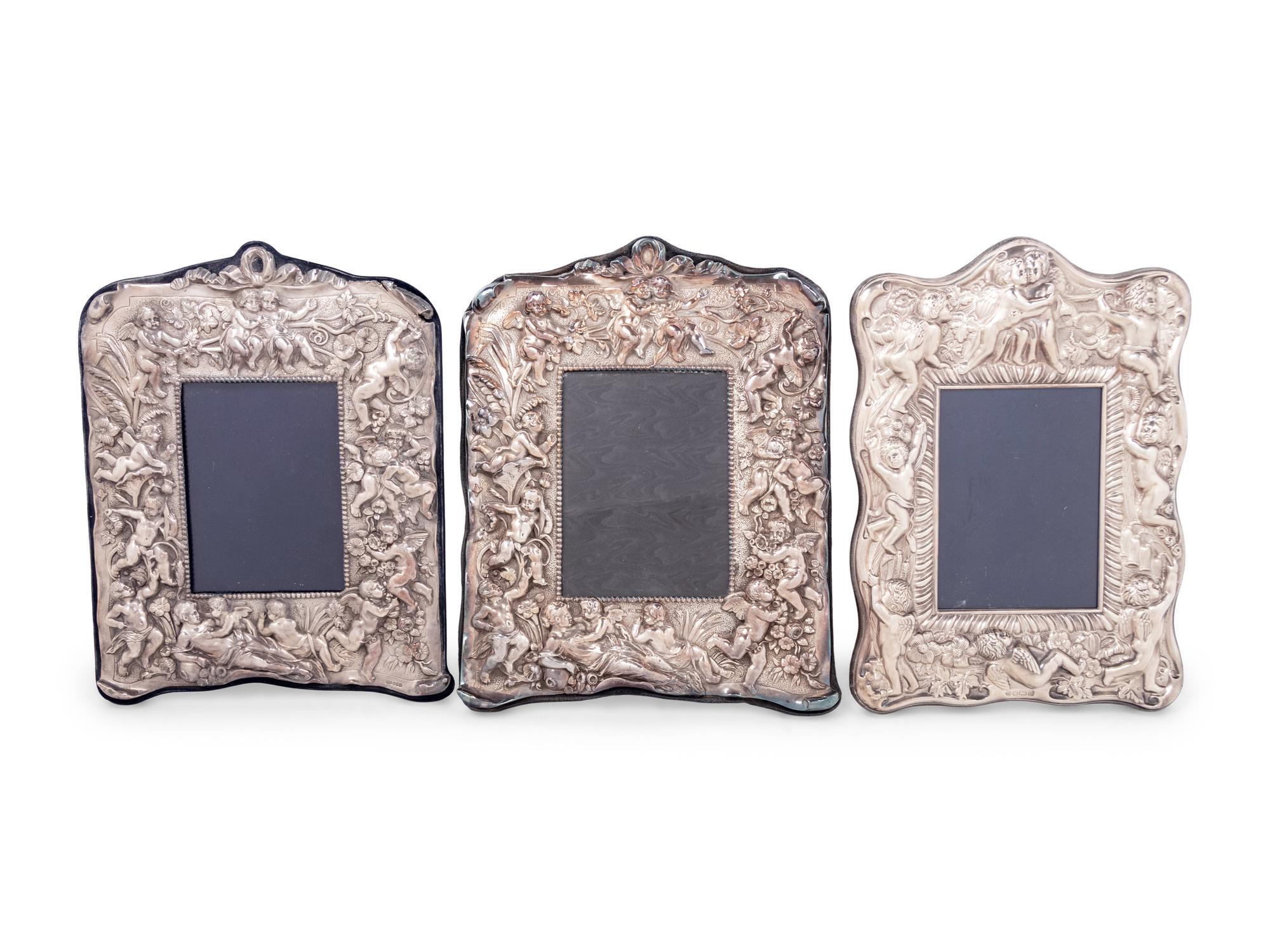 Three English Silver Picture Frames