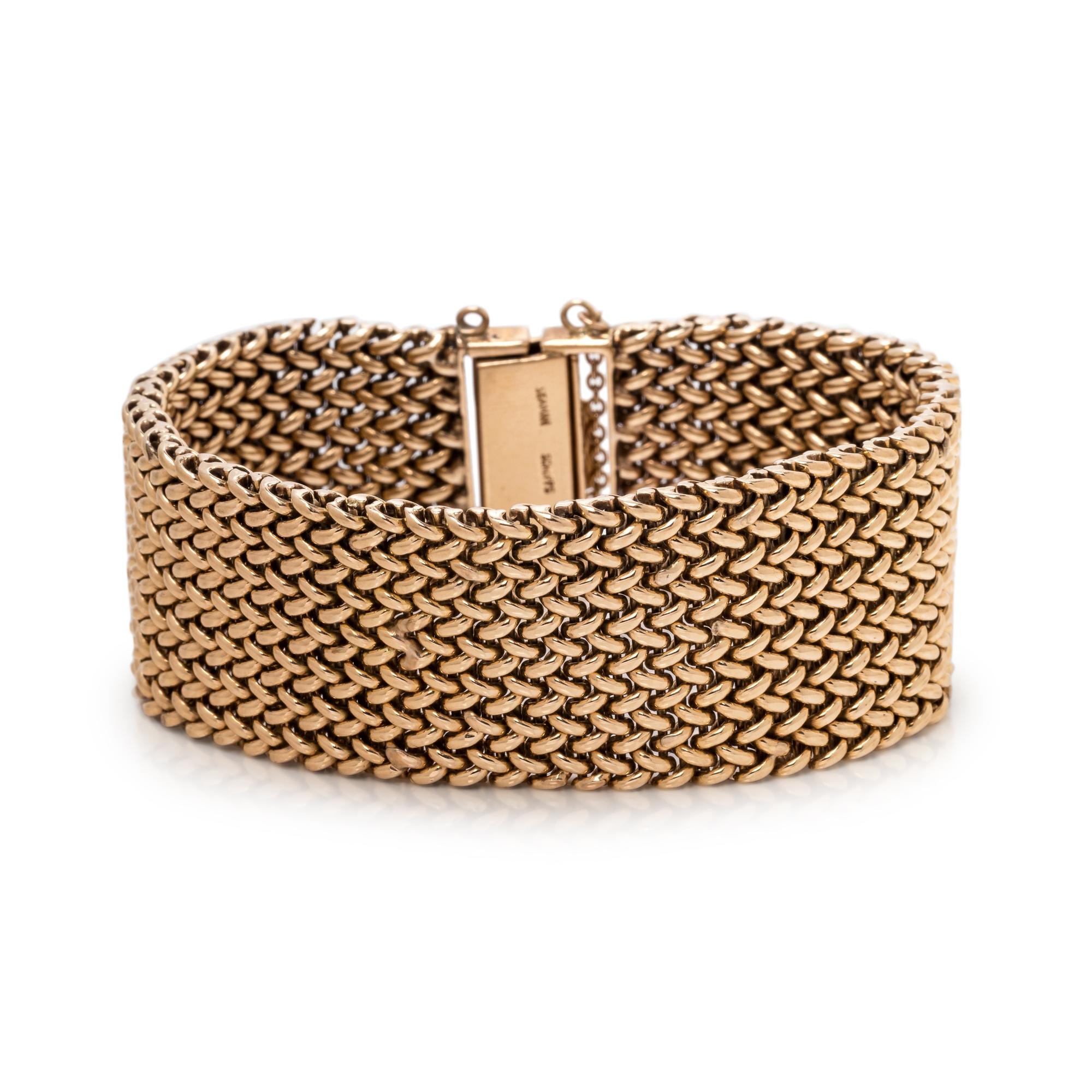 SEAMAN SCHEPPS, YELLOW GOLD BRACELET
