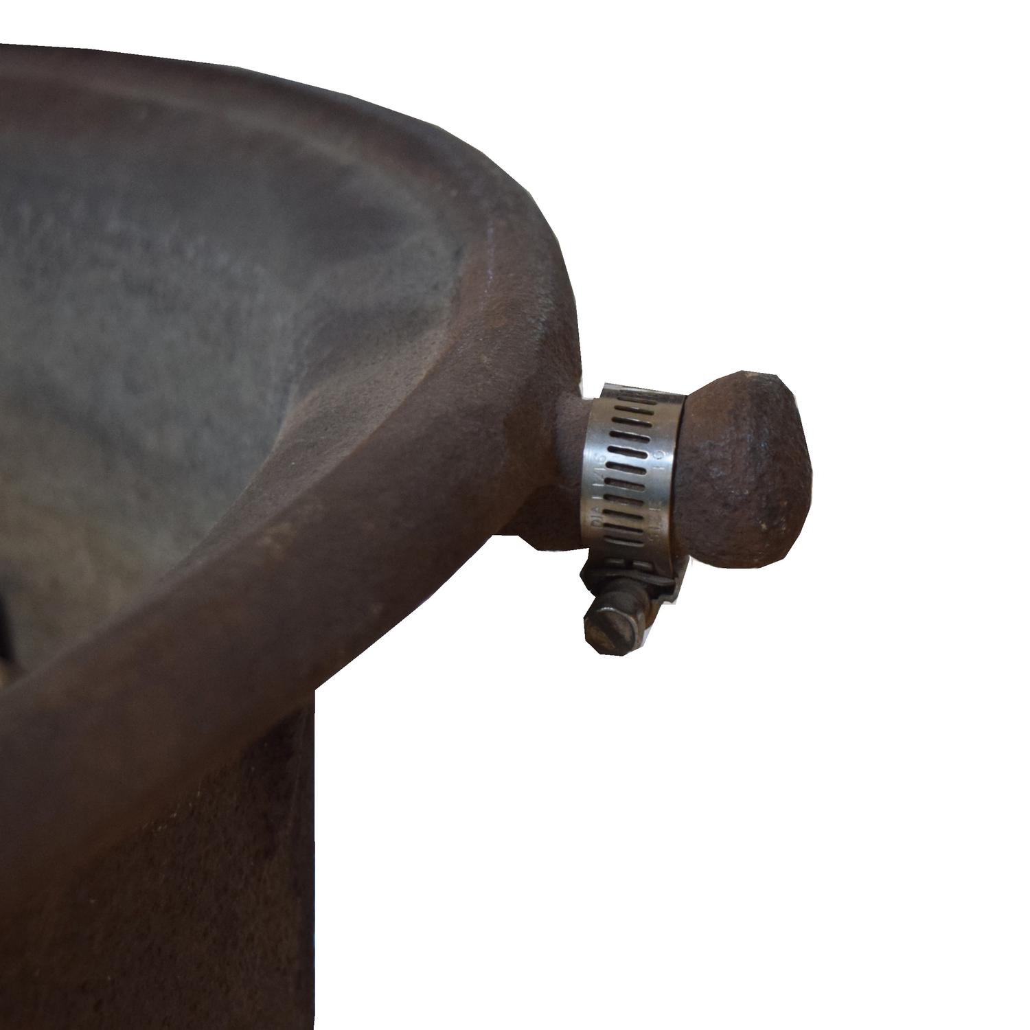 A Cast Iron Cauldron 35.5" W x 32" D x 17.5" H — United States, Circa 1900