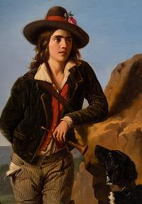 Luigi Rubio (Italian, 1795–1882) — Young Musician in a Landscape