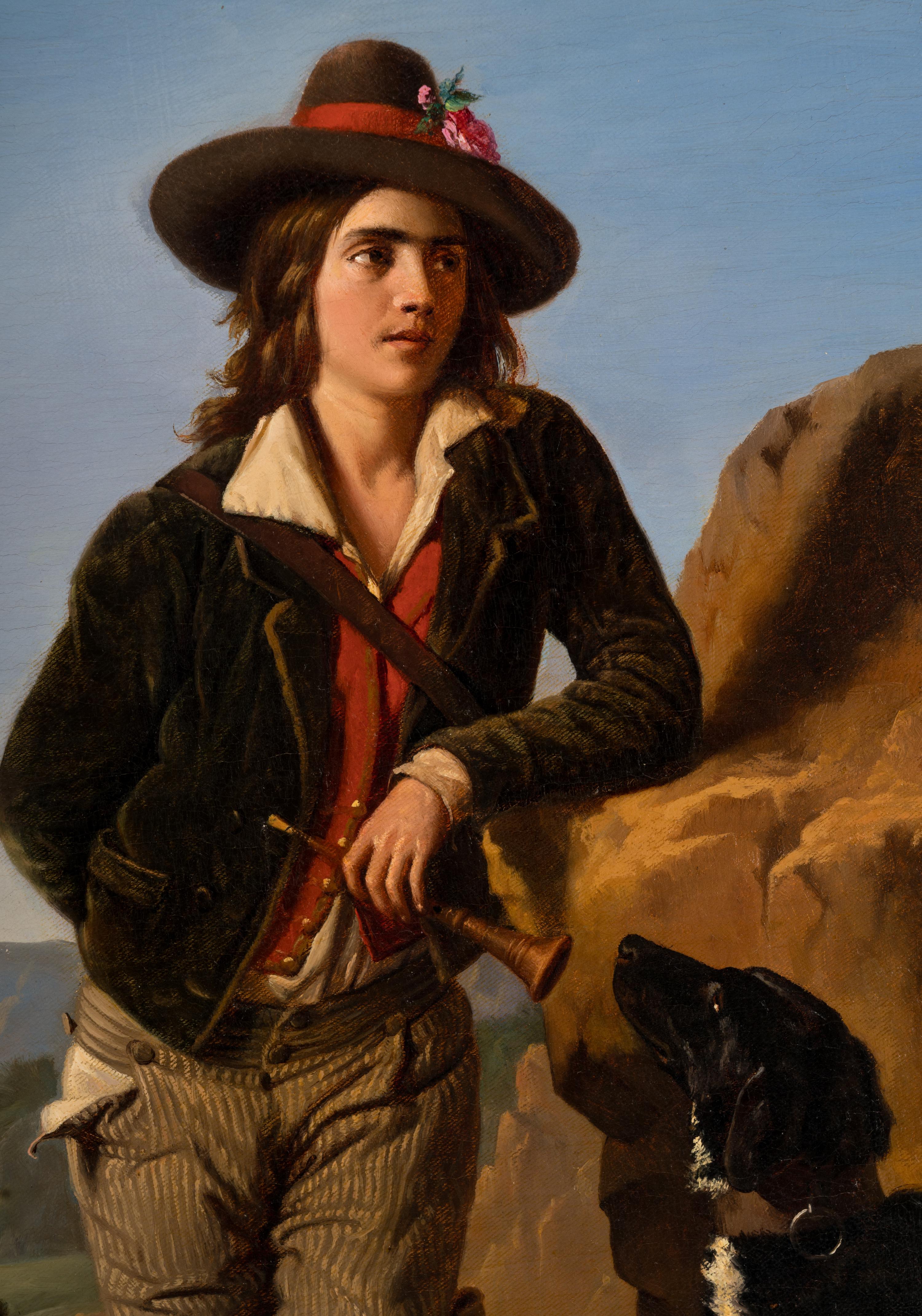 Luigi Rubio (Italian, 1795–1882) — Young Musician in a Landscape