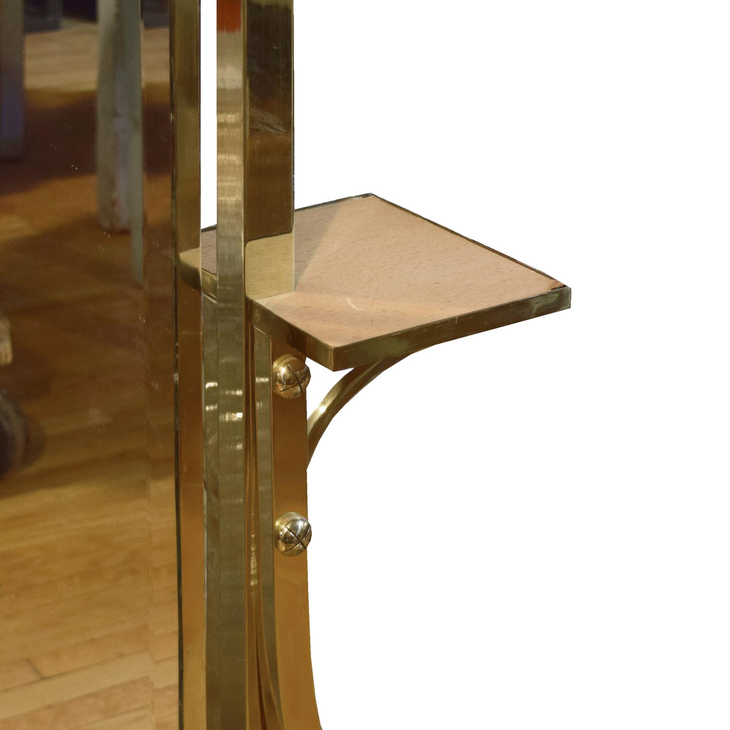A Brass Dressing Mirror 46" W x 19" D x 76.5" H — France, Circa 1930