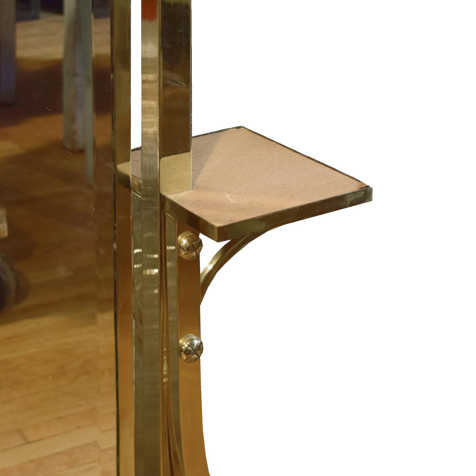 A Brass Dressing Mirror 46" W x 19" D x 76.5" H — France, Circa 1930