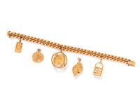 YELLOW GOLD CHARM BRACELET
