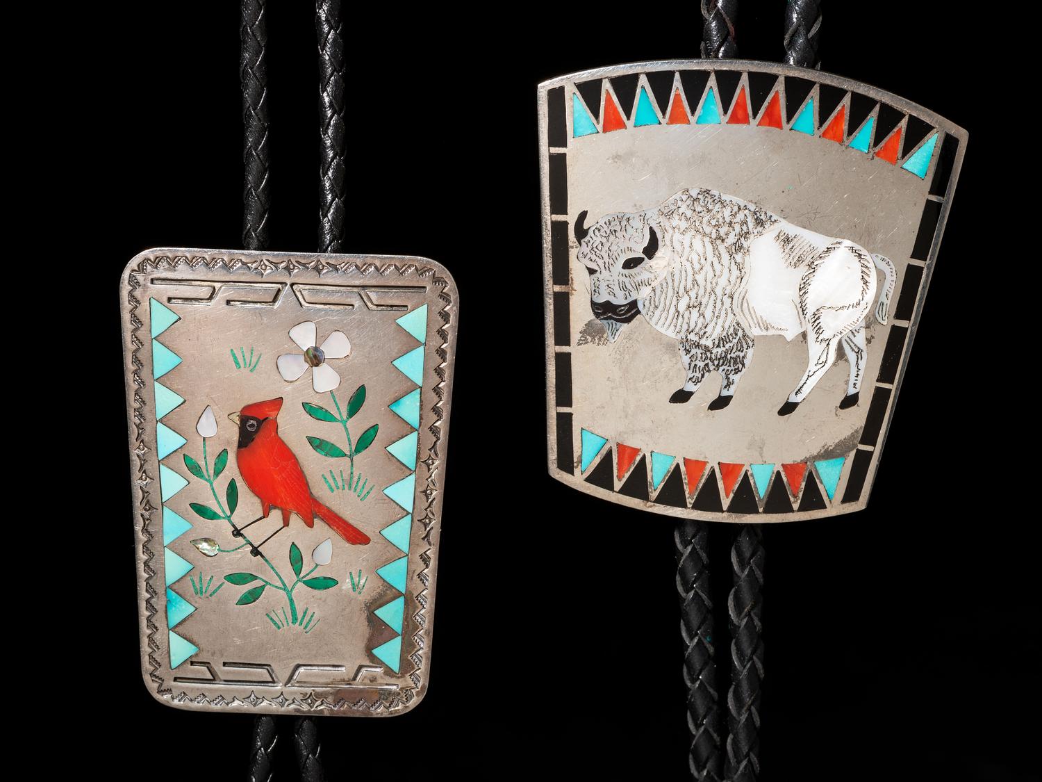 White Buffalo Bolo Tie, PLUS