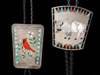 White Buffalo Bolo Tie, PLUS