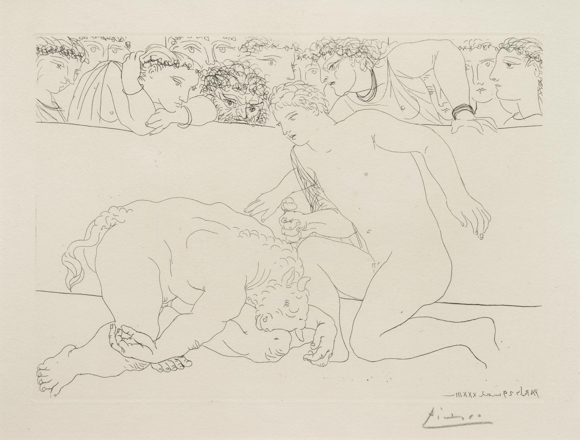Minotaure Vaincu (Vanquished Minotaur) (from La Suite Vollard )