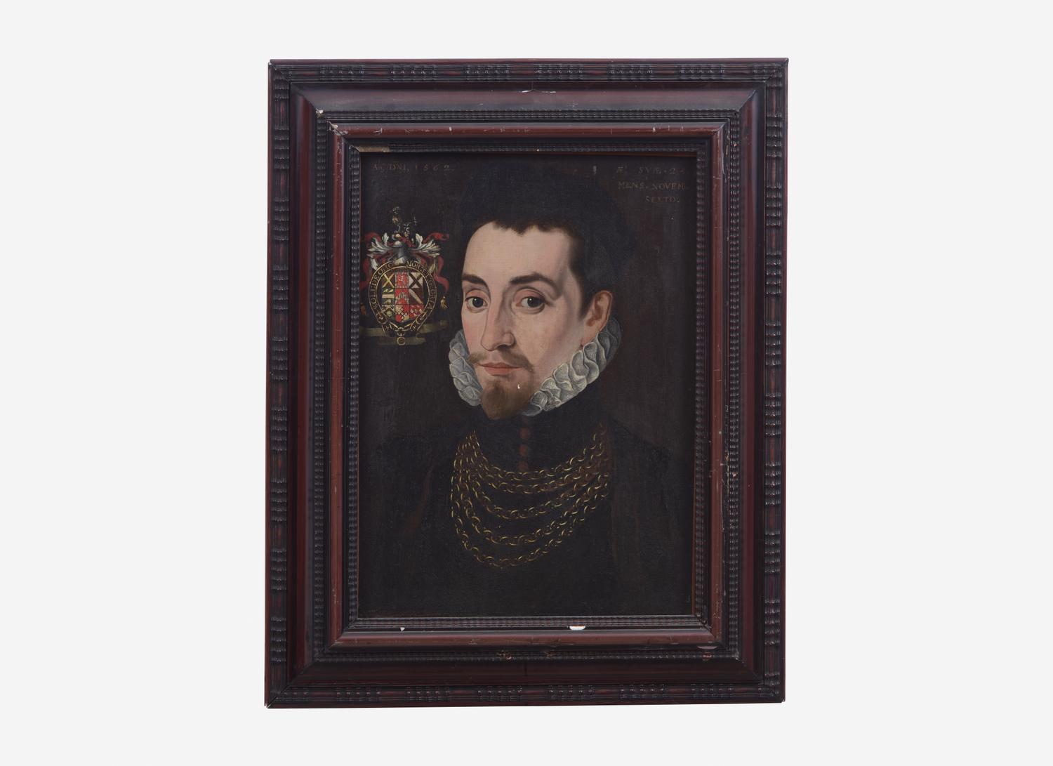 Portrait of an Elizabethan Man, Possibly Edmund Huddleston , 1562