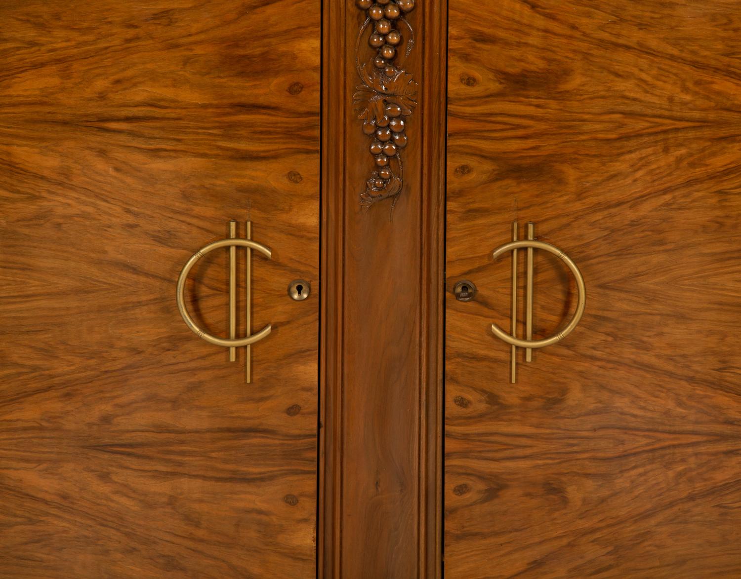 An Art Deco Marble-Top Cabinet in the Style of Alfred Porteneuve