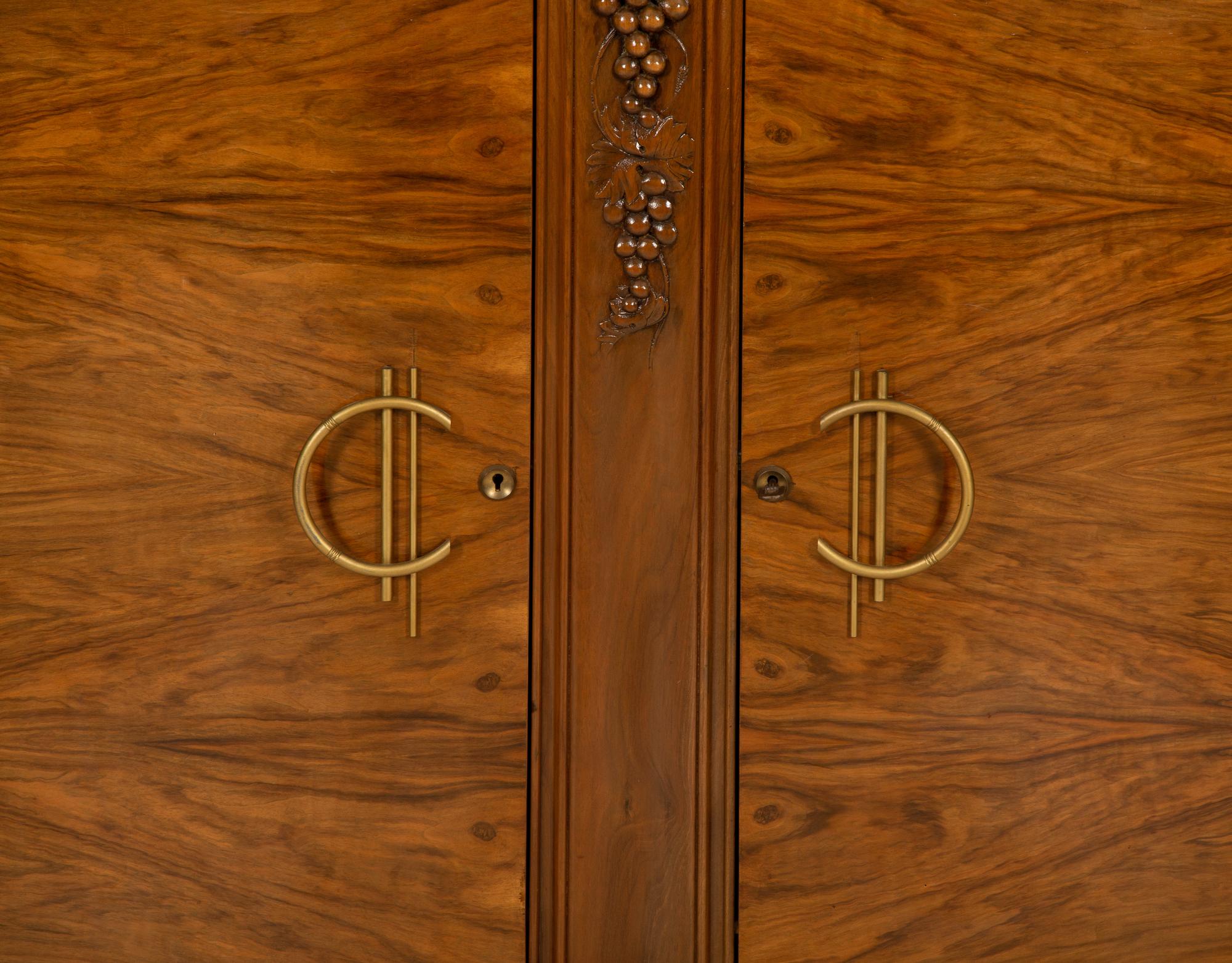 An Art Deco Marble-Top Cabinet in the Style of Alfred Porteneuve