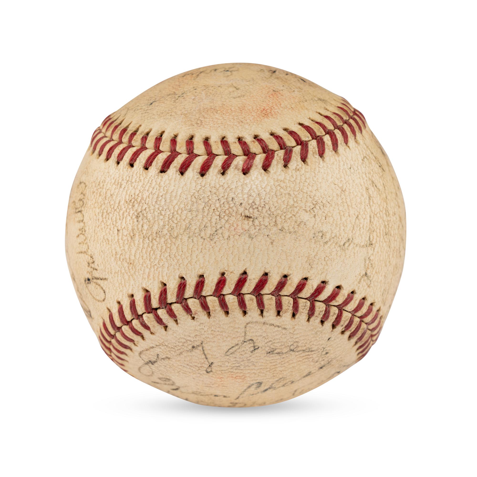 A 1940 Washington Senators Team Signed Autograph Baseball
