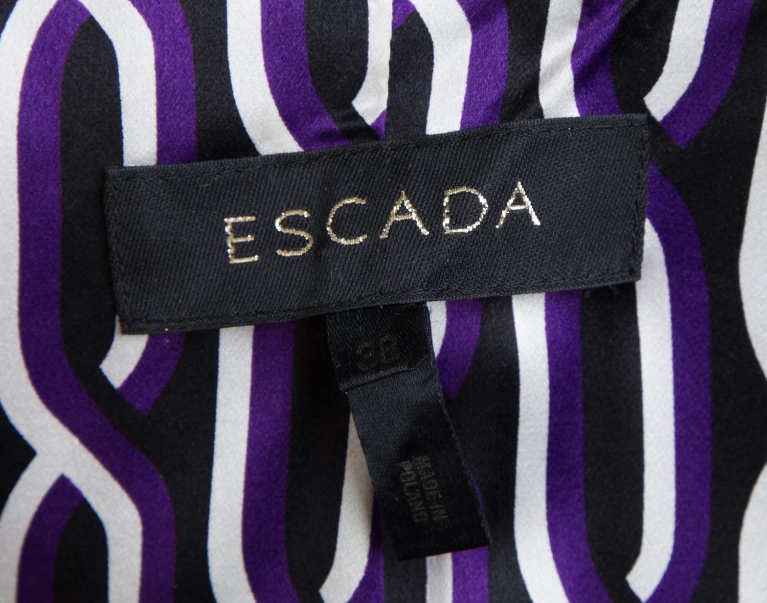 An Escada Purple Leather Pant Suit, Both size 38.