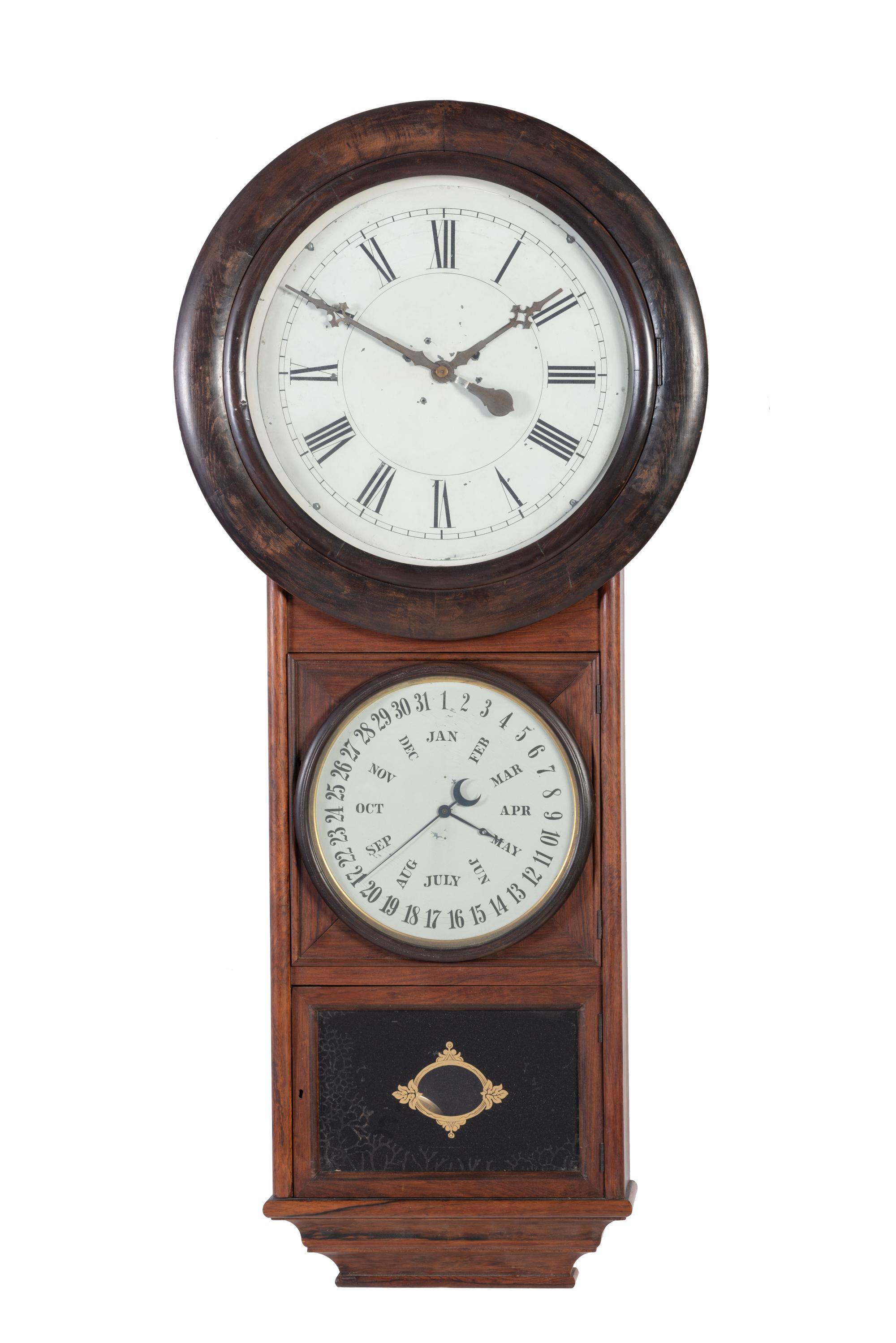 A Welch, Spring & Co. Perpetual Calendar Wall Clock