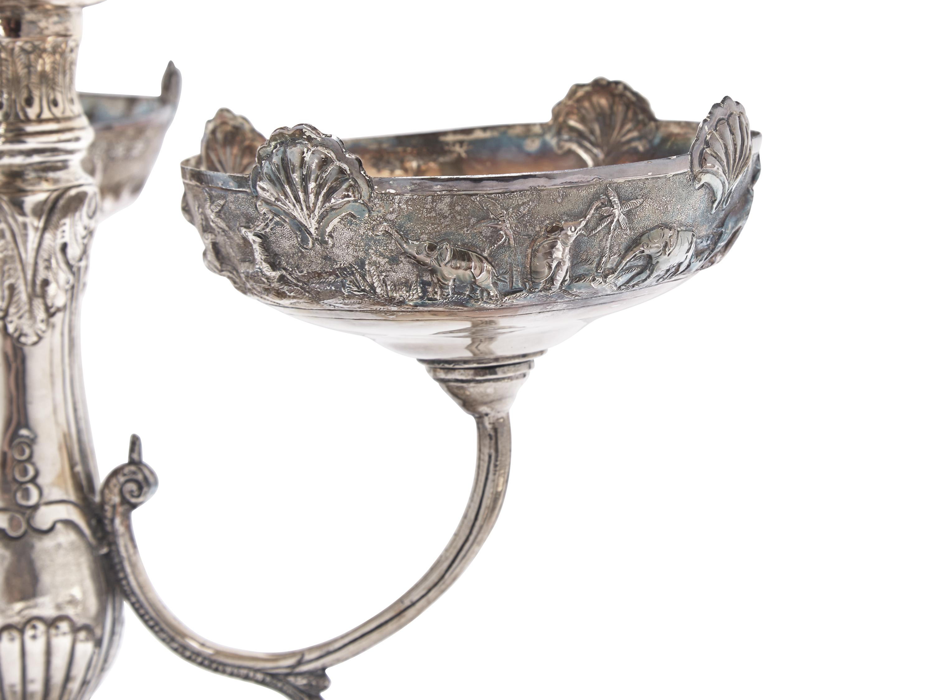 A Silver Repousse Epergne