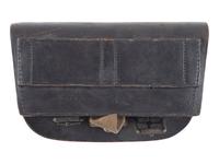 [CIVIL WAR]. Cartridge box with tins, possibly Confederate.