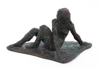 A Bronze Female Figure Width 10 1/4 inches. — 20TH CENTURY