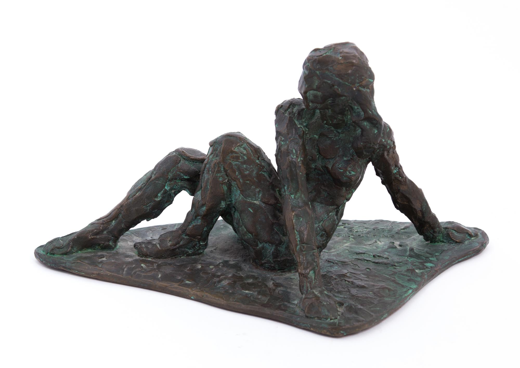 A Bronze Female Figure Width 10 1/4 inches. — 20TH CENTURY