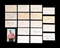 A Group of 17 Golf Champion and Hall of Fame Signed Autographs,