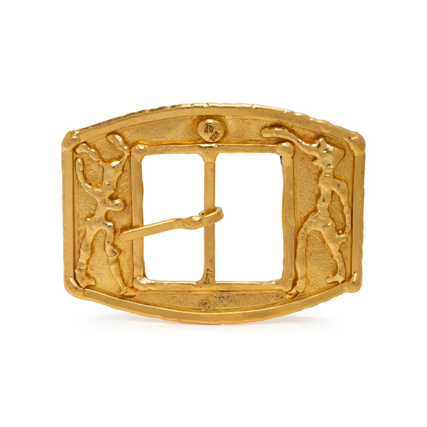 JEAN MAHIE, HIGH KARAT GOLD BELT BUCKLE