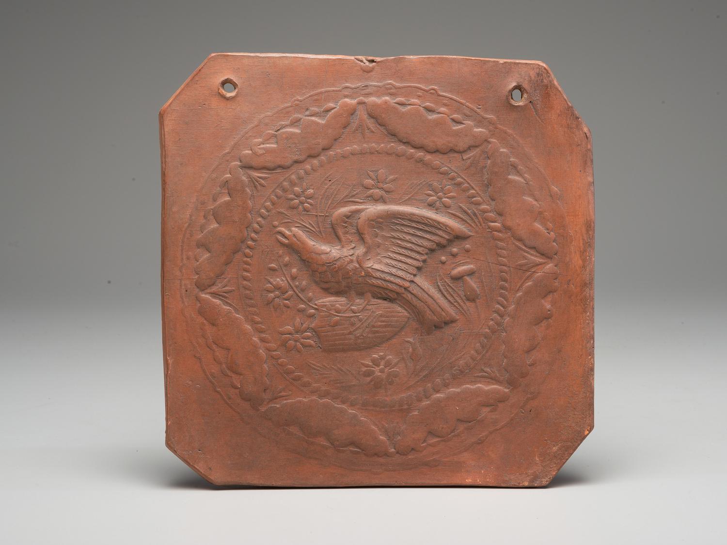 A Federal Terra Cotta Eagle Tile