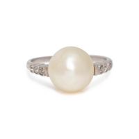 ANTIQUE, PEARL AND DIAMOND RING