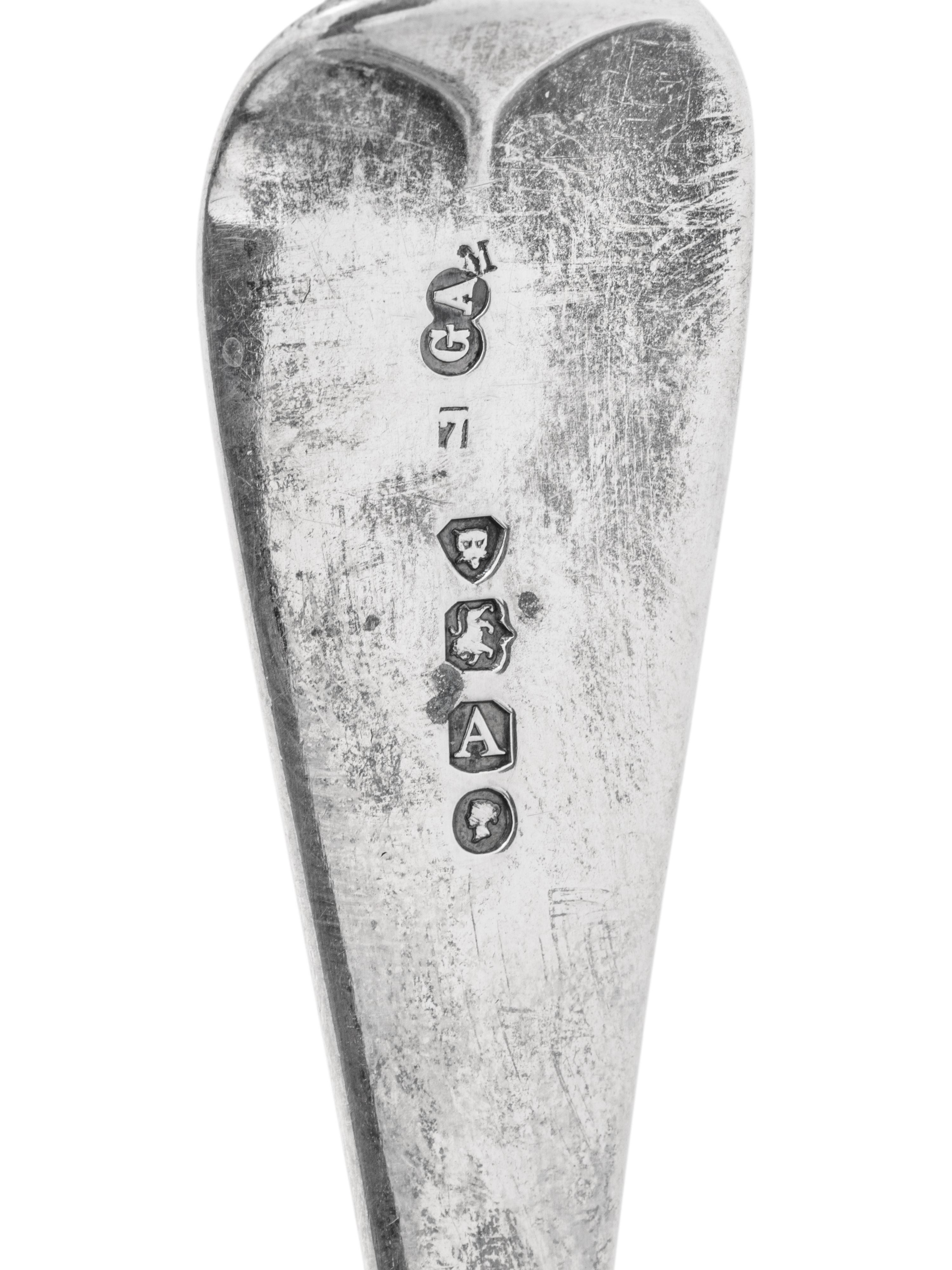 Eight English Silver Table and Flatware Articles