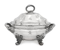 A George IV Silver-Plate Soup Tureen