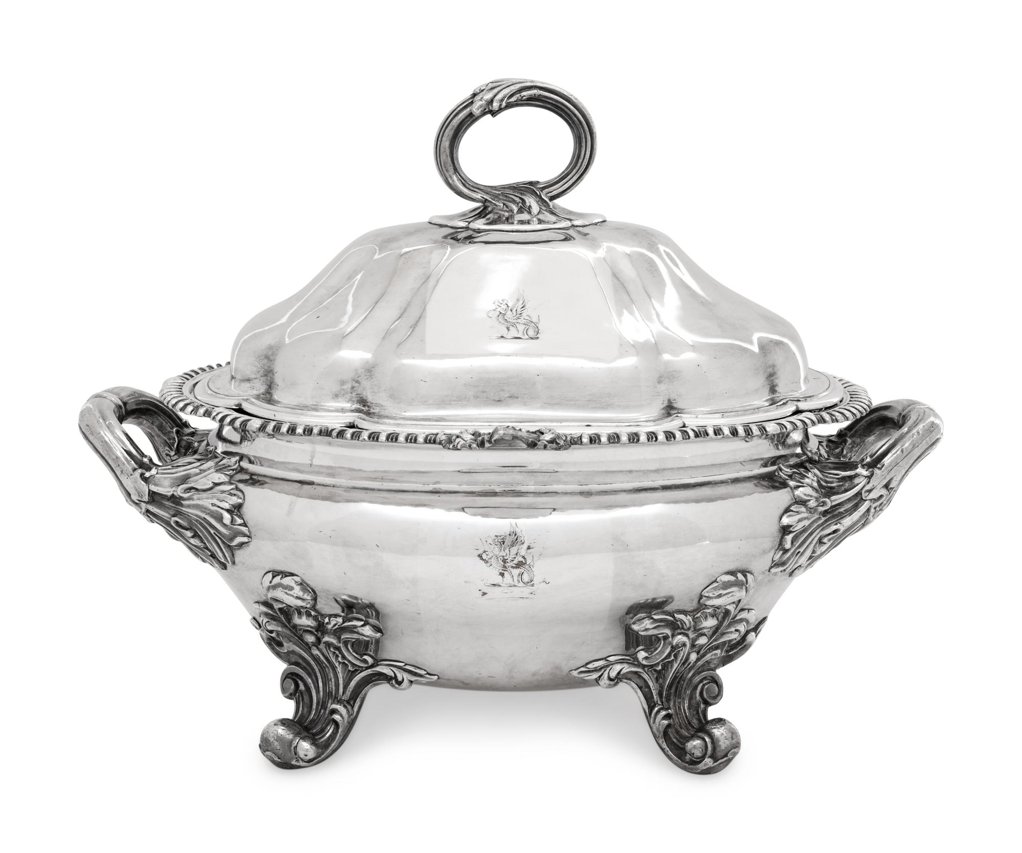 A George IV Silver-Plate Soup Tureen