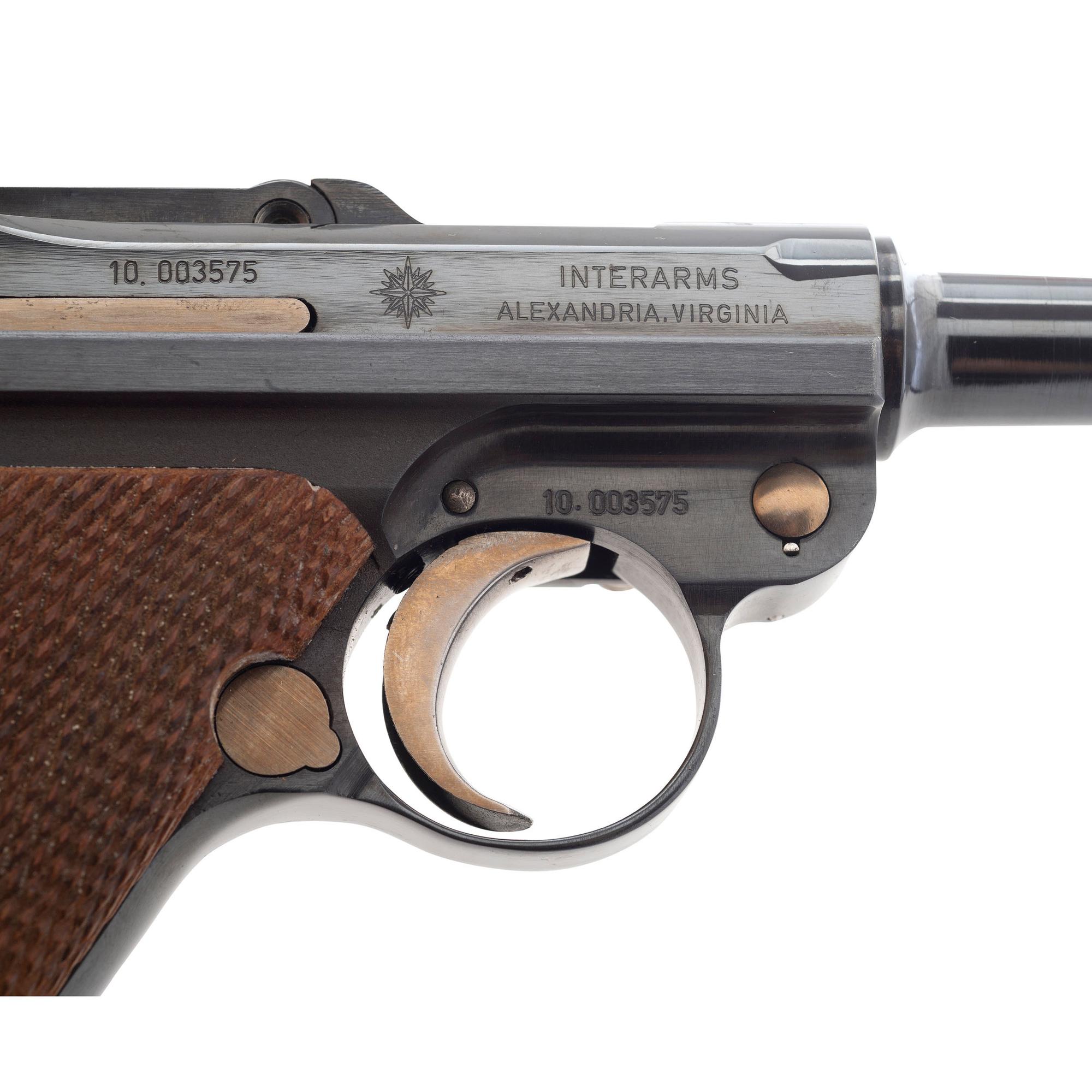 *Interarms "Swiss-Style" Mauser Eagle P.08 .30 Luger Pistol In Factory Box