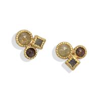 TODD REED, COLORED DIAMOND EARRINGS