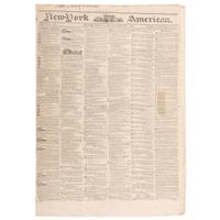 John Quincy Adams' Personal Issue of the New York American Featuring his Monroe Doctrine