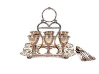 An American Silverplate Egg Set — Unknown Maker, Early 20th Century
